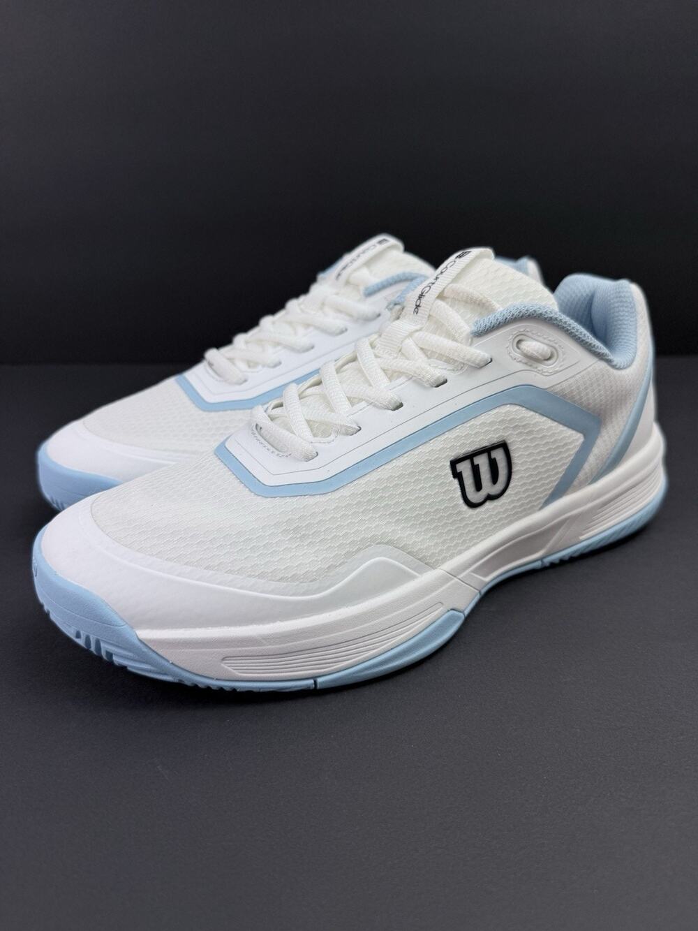 Wilson Court Glide Women’s 8.5 Tennis Shoes White Blue WRS339830 New No Box